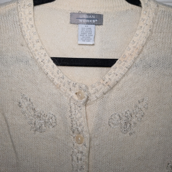 Vintage Angola Sweater with Glass Beads Detail(98) - Picture 4 of 8